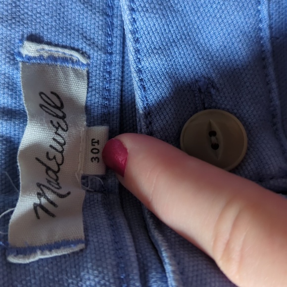 Madewell High Waisted Button Up Wide Leg Trouser 30T - Picture 4 of 4